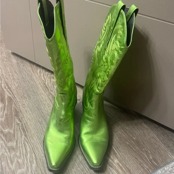 JEFFREY CAMPBELL WOMEN'S DAGGET METALLIC WESTERN BOOT cowboy boots - Picture 2 of 3